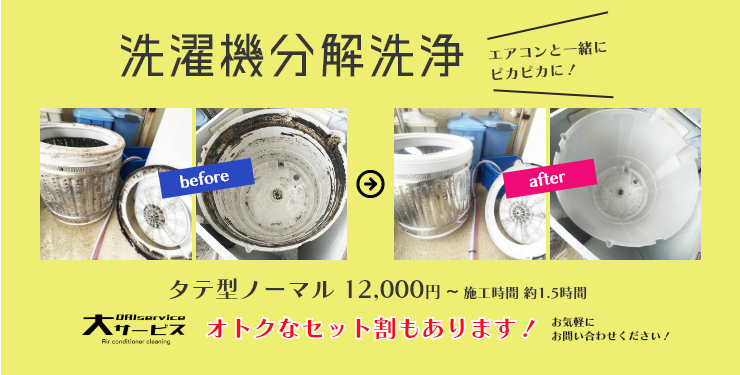 石垣島の洗濯機分解洗浄